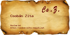 Csobán Zita névjegykártya