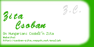 zita csoban business card